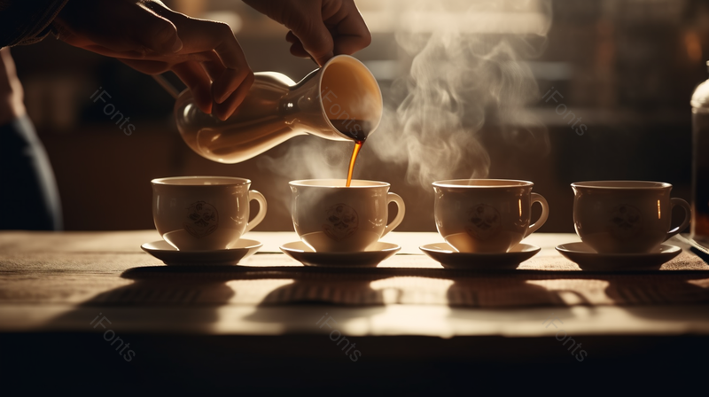 刚煮好的咖啡的飘散着的香气,高清,摄影图,摄影图片,图片大全,摄影图免费下载